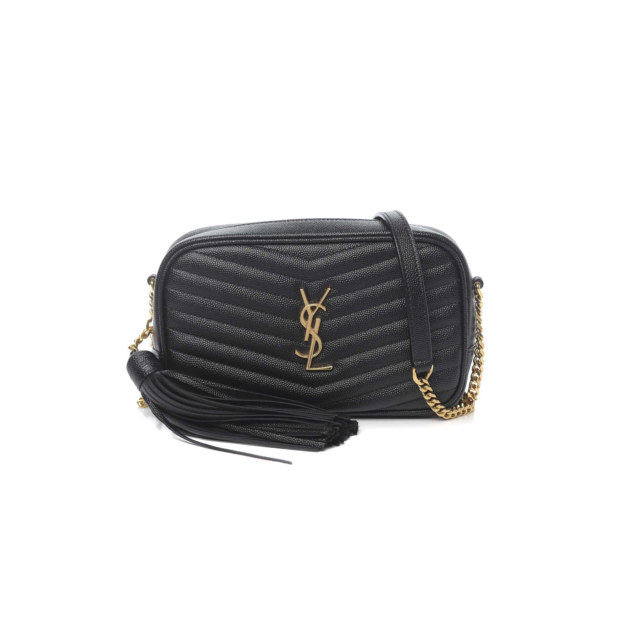 YSL LOU MINI BAG IN MATELASSÉ GRAIN DE POUDRE EMBOSSED LEATHER 6125791GF011000 (19*10.5*5cm)